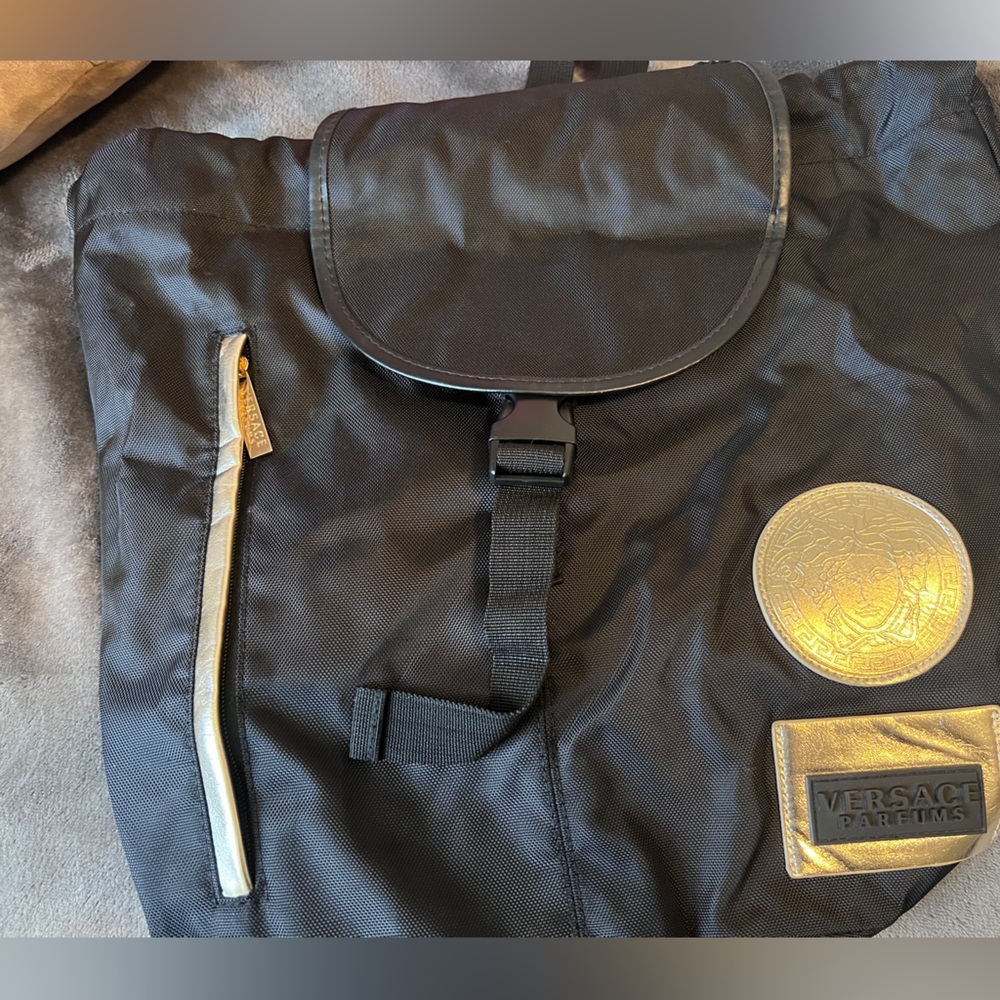 Versace Backpack in Black and Gold